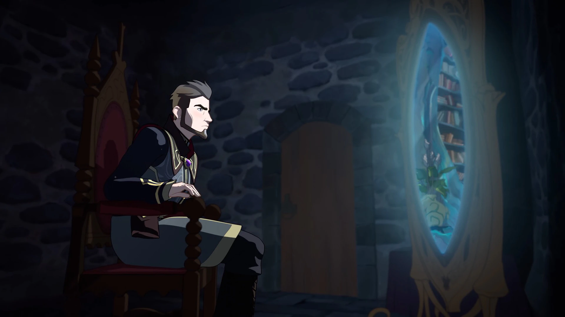 Viren staring into Avizandum’s Looking Glass.